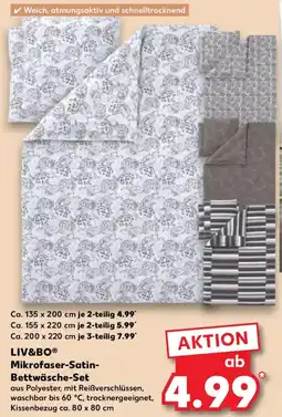 Kaufland LIV&BO Mikrofaser-Satin- Bettwäsche-Set Angebot