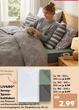 Kaufland LIV&BO Jersey- Spannbettlaken Angebot