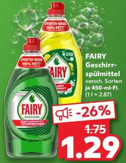 Kaufland FAIRY Geschirrspülmittel Angebot