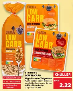 Kaufland STEINER'S LOWER CARB High-Protein-Teigwaren Angebot