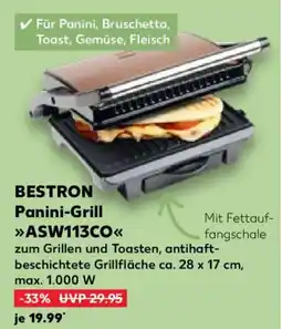 Kaufland BESTRON Panini-Grill ASW113CO Angebot