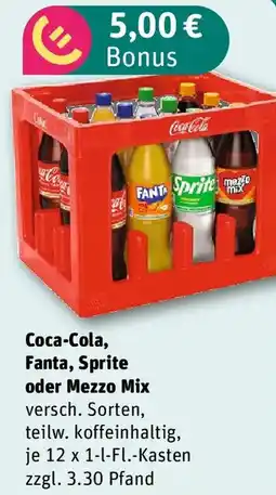 REWE Coca-Cola, Fanta, Sprite oder Mezzo Mix Angebot