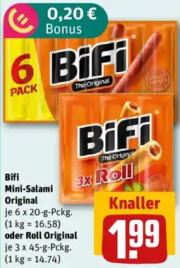 REWE Bifi Mini-Salami Origin oder Roll Original Angebot