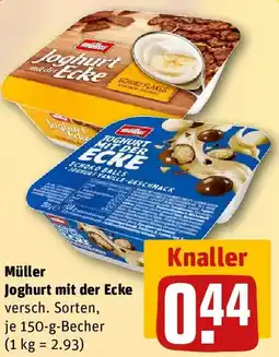 REWE Müller Joghurt mit der Ecke Angebot