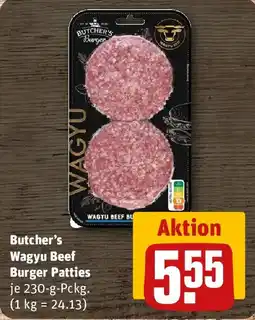 REWE Butcher's Wagyu Beef Burger Patties Angebot