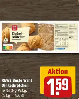 REWE REWE Beste Wahl Dinkelbrötchen Angebot
