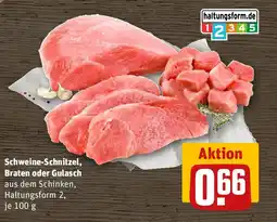 REWE Schweine-Schnitzel, Braten oder Gulasch Angebot