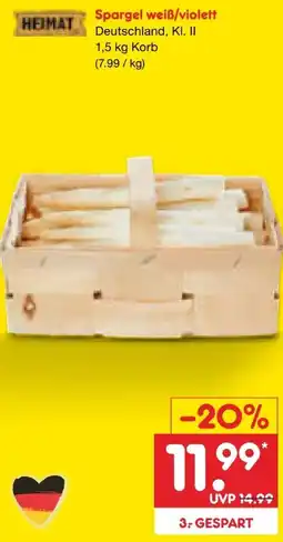 Netto Marken-Discount Heimat Spargel weiß Angebot