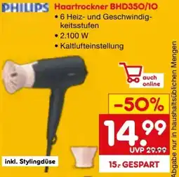 Netto Marken-Discount Philips Haartrockner BHD350/10 Angebot