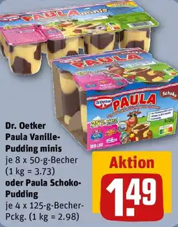 REWE Dr. Oetker Paula Vanille- Pudding minis oder Paula Schoko- Pudding Angebot