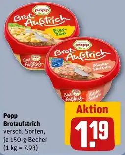 REWE Popp Brotaufstrich Angebot