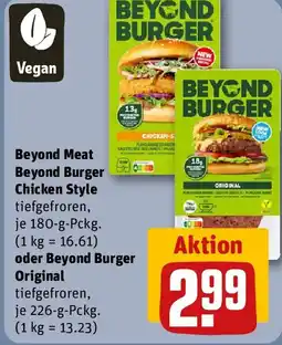 REWE Beyond Meat Beyond Burger Chicken Style oder Beyond Burger Original Angebot