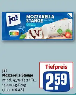 REWE ja! Mozzarella Stange Angebot