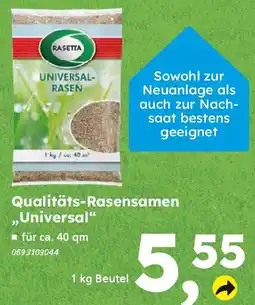 Globus Baumarkt RASETTA Qualitäts-Rasensamen "Universal" Angebot