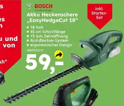 Globus Baumarkt BOSCH Akku Heckenschere ,,EasyHedgeCut 18" Angebot