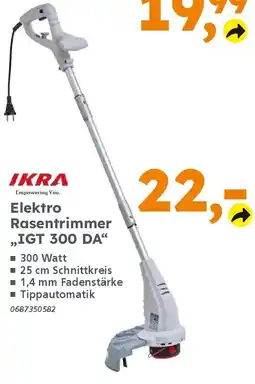Globus Baumarkt IKRA Elektro Rasentrimmer ,,IGT 300 DA❝ Angebot
