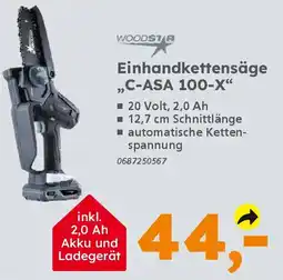 Globus Baumarkt WOODSTAR Einhandkettensäge ,,C-ASA 100-X" Angebot