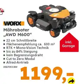 Globus Baumarkt WORX Mähroboter ,,AWD M600" Angebot