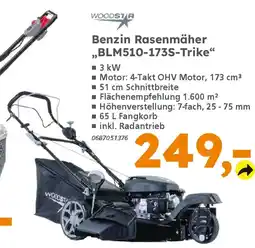 Globus Baumarkt WOODSTAR Benzin Rasenmäher "BLM510-173S-Trike" Angebot