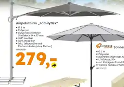 Globus Baumarkt Ampelschirm „,Familyflex" Angebot