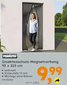 Globus Baumarkt PRIMASTER Insektenschutz-Magnetvorhang Angebot