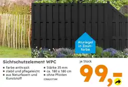 Globus Baumarkt Sichtschutzelement WPC Angebot