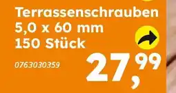 Globus Baumarkt Terrassenschrauben Angebot