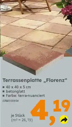 Globus Baumarkt Terrassenplatte „Florenz“ Angebot