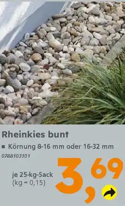 Globus Baumarkt Rheinkies bunt Angebot