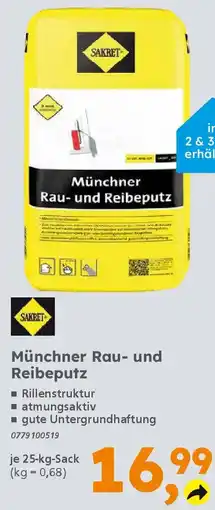 Globus Baumarkt SAKRET Münchner Rau- und Reibeputz Angebot