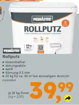 Globus Baumarkt PRIMASTER Rollputz Angebot