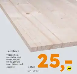 Globus Baumarkt Leimholz Angebot