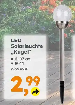 Globus Baumarkt LED Solarleuchte „Kugel" Angebot