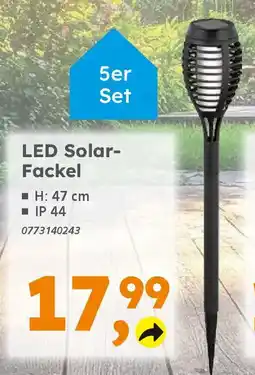 Globus Baumarkt LED Solar- Fackel Angebot