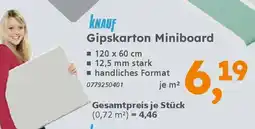 Globus Baumarkt KNAUF Gipskarton Miniboard Angebot