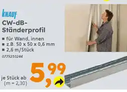 Globus Baumarkt KNAUF CW-dB- Ständerprofil Angebot