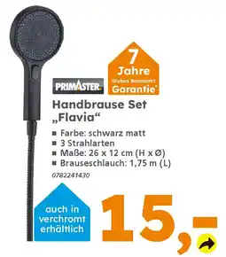 Globus Baumarkt PRIMASTER Handbrause Set „Flavia" Angebot