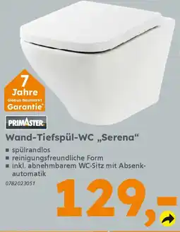 Globus Baumarkt PRIMASTER Wand-Tiefspül-WC „,Serena❝ Angebot
