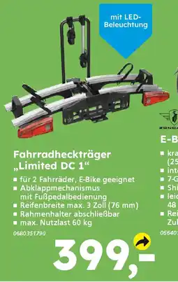 Globus Baumarkt Fahrradheckträger ,,Limited DC 1" Angebot