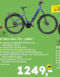 Globus Baumarkt ZUNDAPP E-Bike 28er City,,X800" Angebot