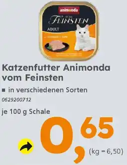 Globus Baumarkt Katzenfutter Animonda vom Feinsten Angebot