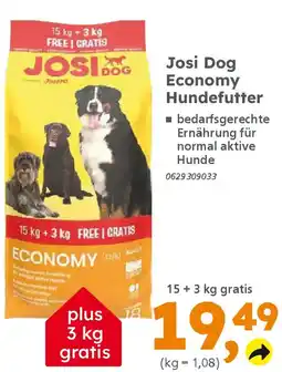 Globus Baumarkt Josi Dog Economy Hundefutter Angebot
