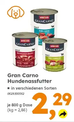 Globus Baumarkt animonda Gran Carno Hundenassfutter Angebot