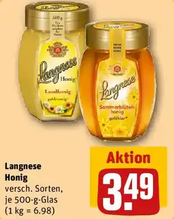 REWE Langnese Honig Angebot