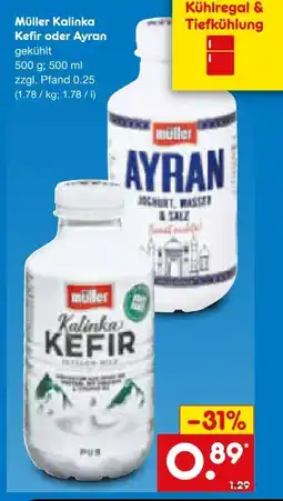 Netto Marken-Discount Müller Fettarmer Kalinka Kefir Angebot