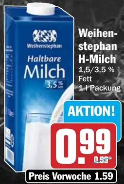 HIT Weihenstephan H-Milch Angebot