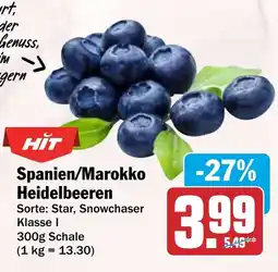 HIT Spanien/Marokko Heidelbeeren Angebot