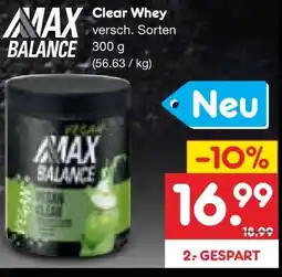 Netto Marken-Discount Max Balance Clear Whey Eistee Angebot