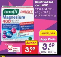 Netto Marken-Discount Taxofit Magnesium 400 Angebot