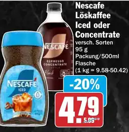 HIT Nescafe Löskaffee Iced oder Concentrate Angebot